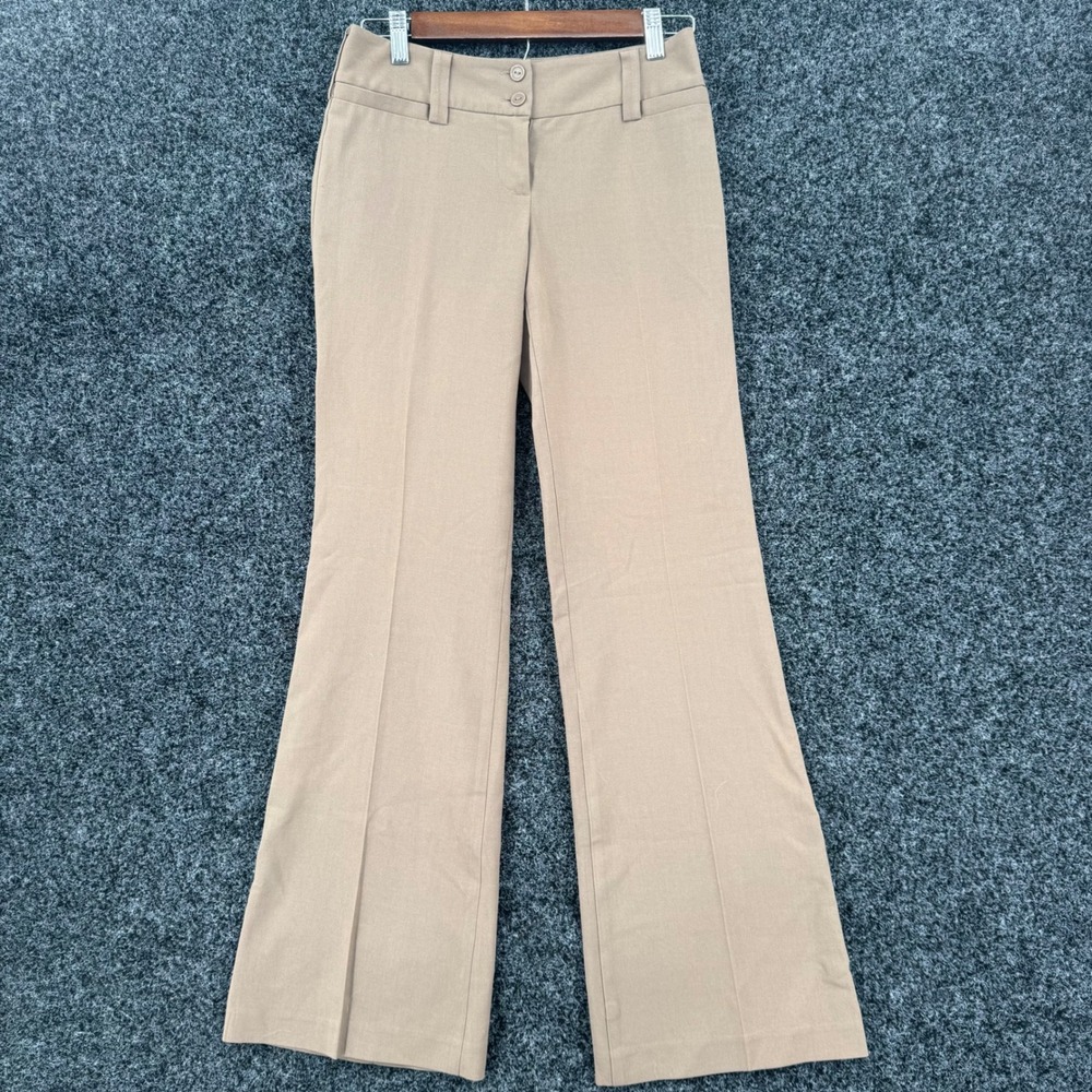 TBA The Pixie Tan Flare Leg Dress Pants Mid Rise Trousers Size 1